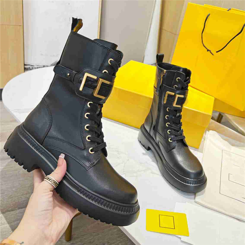 

Fashion Design Boots Fendyity Women High Heel Knight Martin Leather Wool Winter Warm Wedding Party Casual Flat Shoes 03-03