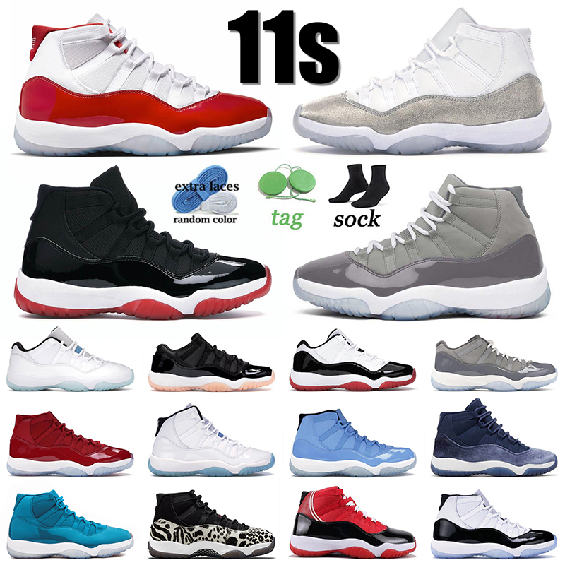 

11s Mens Basketball Shoes Jumpman 11 OG Sneakers Metallic Silver Bred Cool Grey Legend Blue Gamma Pantone Midnight Navy Concord Men Women Trainers Outdoor Sports, A63 cool grey 2021 40-47