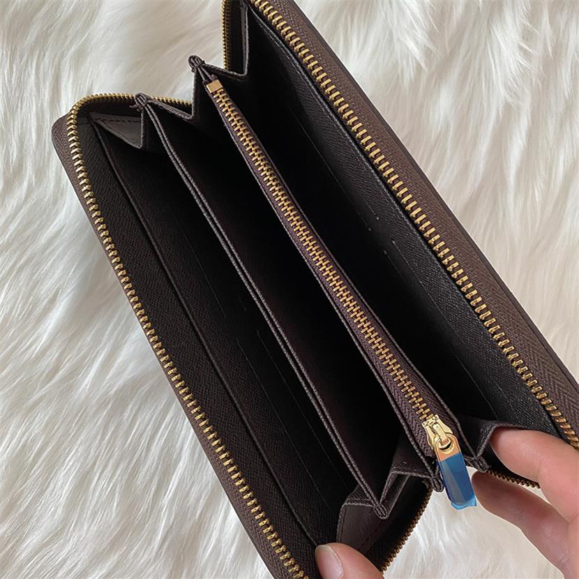 

Whole wallets 6 colors famous brand fashion single zipper designer men women wallet PU leather lady ladies long purses womens 299d, Black flowers