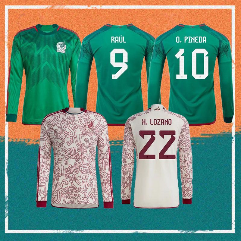 

22 23 Mexico Long Sleeve soccer jersey 2022 Home H.LOZANO A.GUARDADO RAUL Autumn winter shirt HERRERA CHICHARITO H.LOSANO E.ALVAREZ Men Football uniform 666