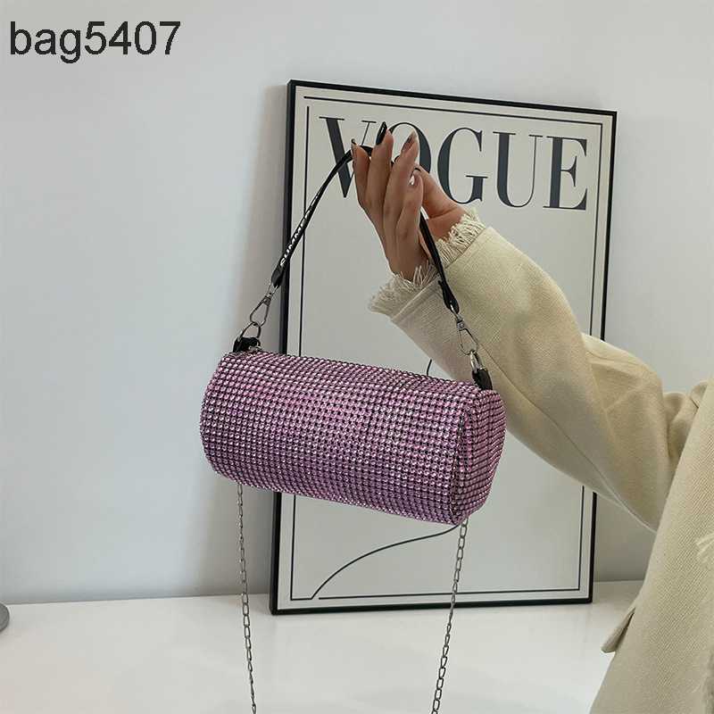 

2023 Fashion Diamond Bag 80% Discount Wholesale and Retail Women's Underarm Autumn New Water French Handbag Chain One Shoulder Crossbody, Black6