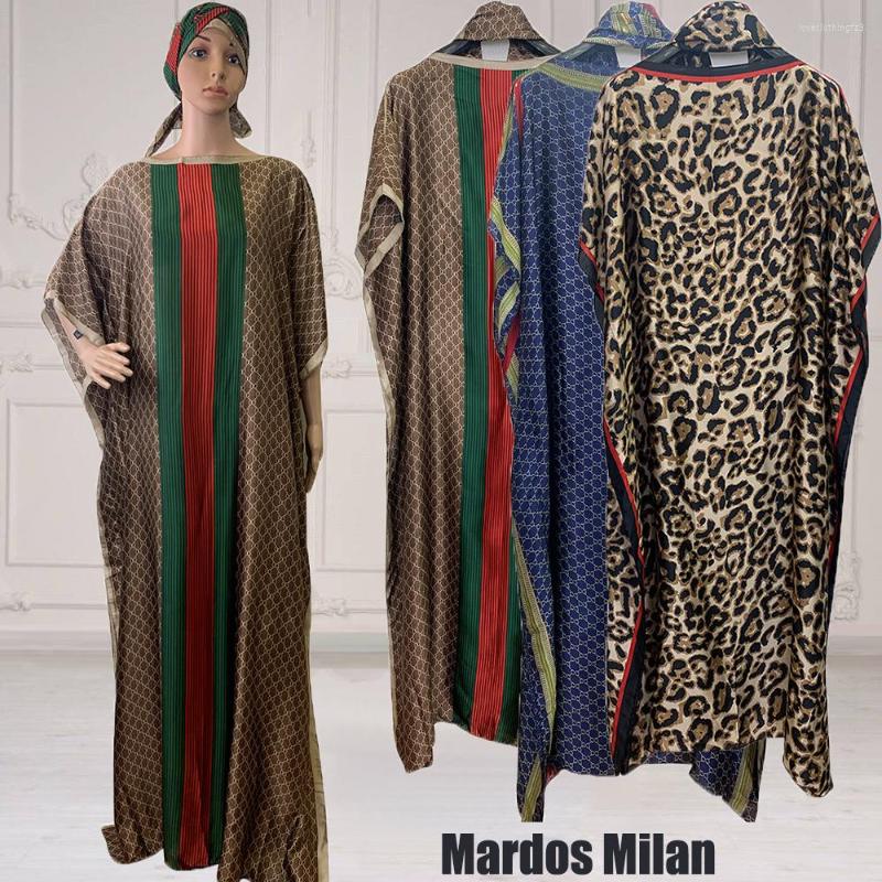 

Ethnic Clothing Silk Muslim Turkey-African Boubou Kaftan Maxi Abaya Women's Party Dress With Scarf Printing Flower Fashion Prayer Cloth