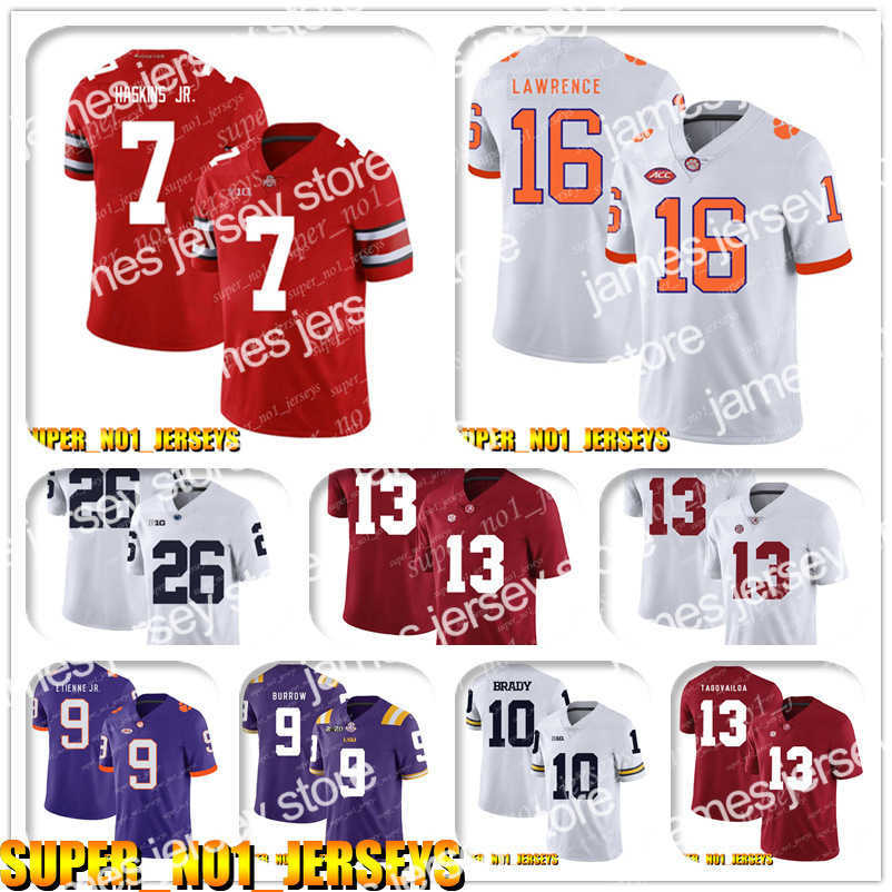 

Football Jerseys Football Jerseys 5-24 NCAA 7 Dwayne Haskins Jr 16 Trevor Lawrence Clemson Tigers College Football Jersey Daniel Jones Saquon Barkley