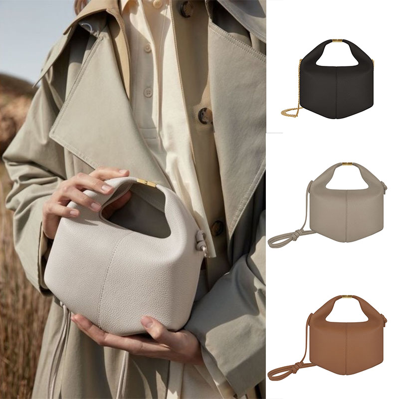 

polene bag Polene Beri Bag Designer Women Full Grain Brown Leather Crossbody Bento bag Central Sliding Metal Clasp Totes Magnetic 2023 Fastener W9ZF