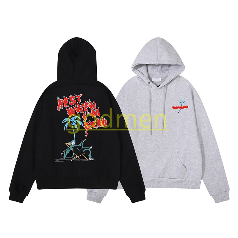 

Mens Fashion Print Hoodies Designer Womens Casual Hooded Hoodie Men Hip Hop Sweatshirts Size S-XL, Black