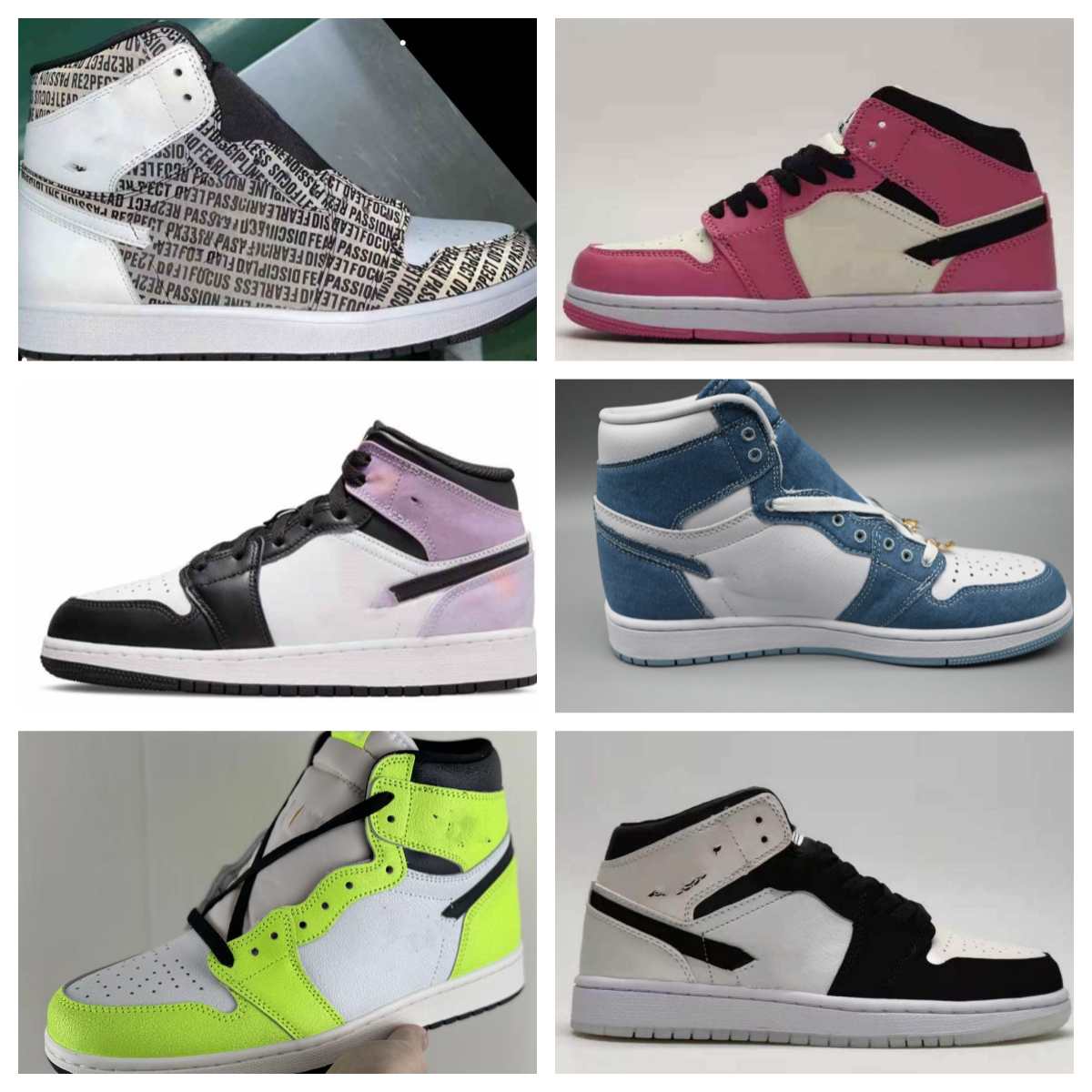 Chaussures de basket-ball Hommes Femmes Jumpman 1 High Retro D1R0 Basketball Baskets de sport en cuir véritable Light Heirloom Zoom CMFT Taille 3