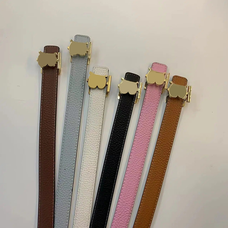 

Luxury Designer Leather Belt Width 2.5cm Men Belts Gold Buckle 6 Colors Belt For Women Litchi Pattern Double-sided Letter B 22121703