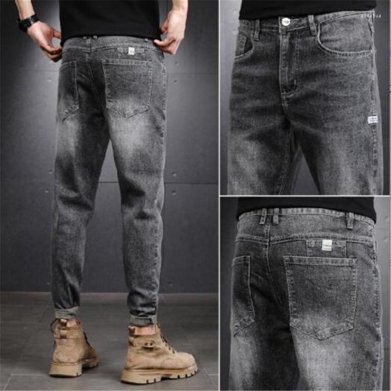 

Men's Jeans Fashion Men's Trousers Cotton Straight Elastic Business Pants Classic Style Denim Male, Light blue2