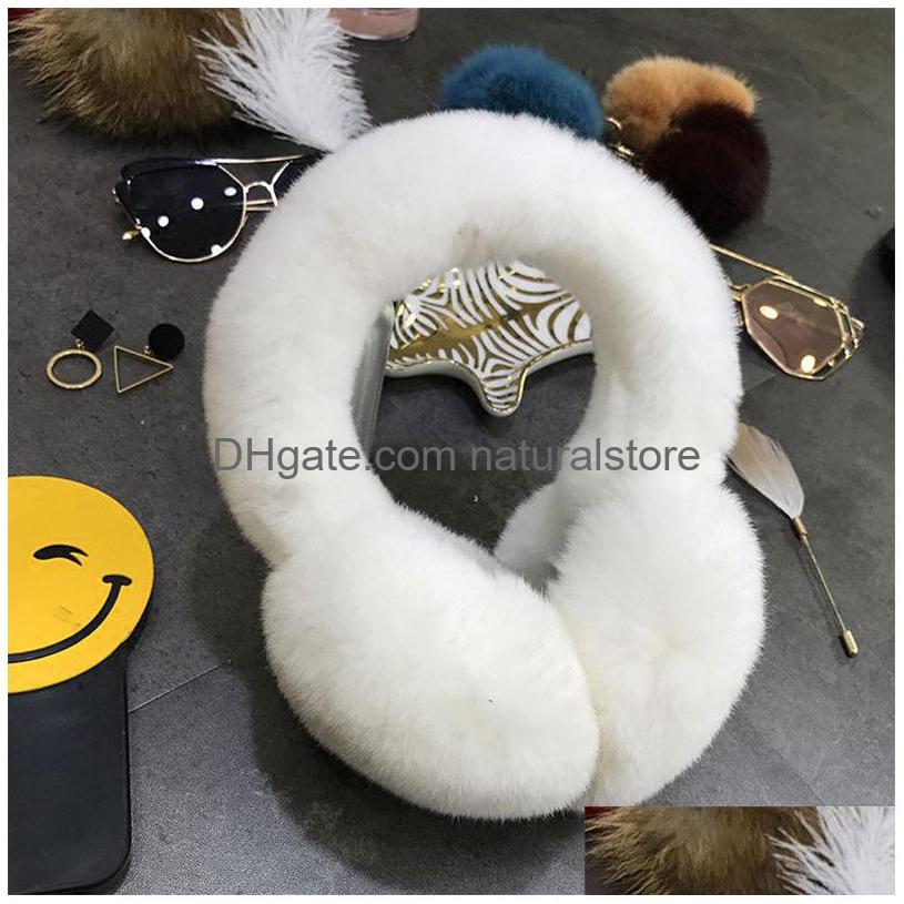 

Headbands Warm Earmuffs For Winter Soft Whole Fur Rex Rabbit Hair Fashionable Mticoloured Plush 221107 Drop Delivery Jewelry Hairjewe Dhg5I