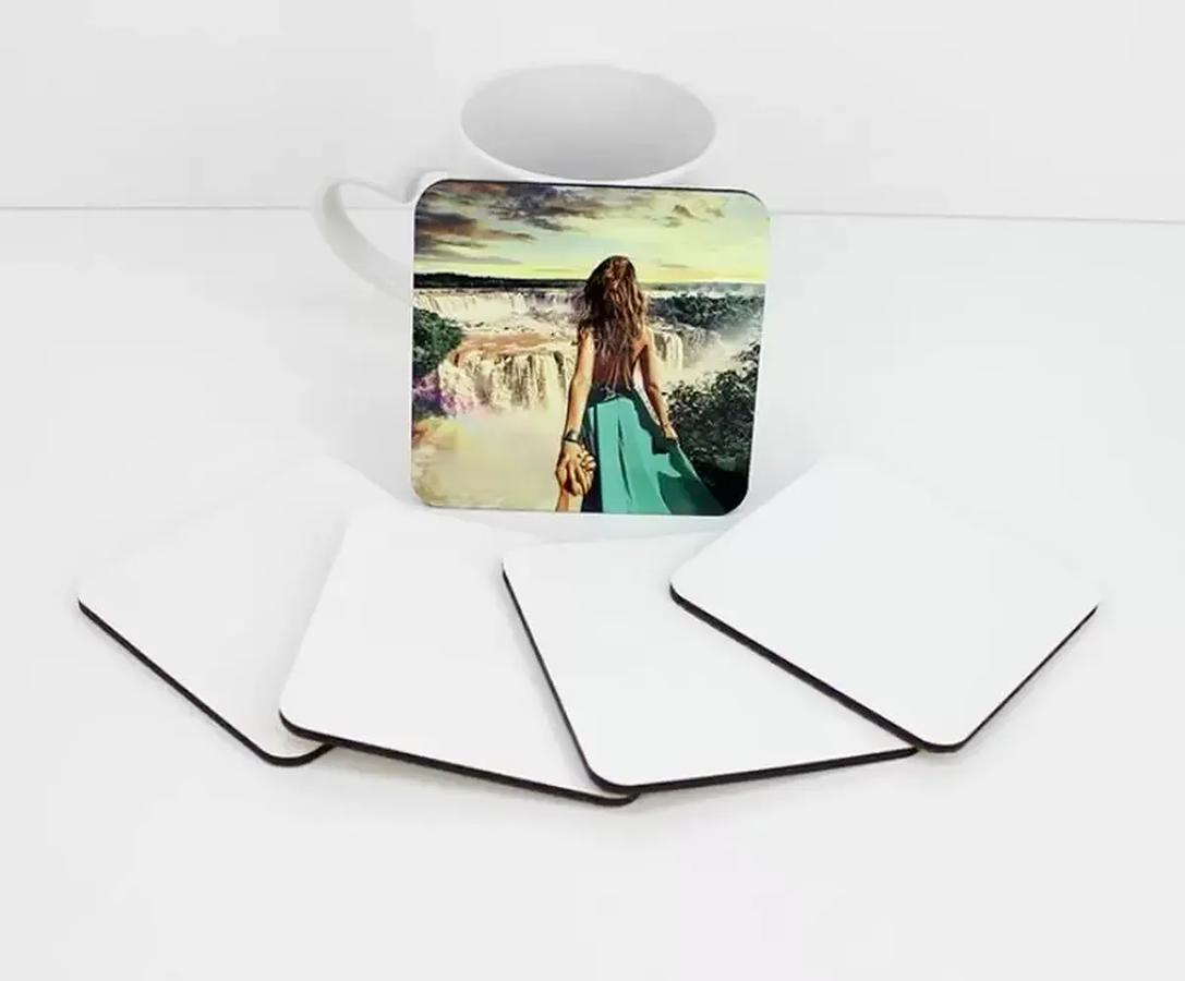 

UPS 95x95mm Sublimation Coaster 4mm Thick MDF Wooden DIY Gift Cup Mat Customized Desk Decoration Cup Pad for Coffee Mug Water Bottle