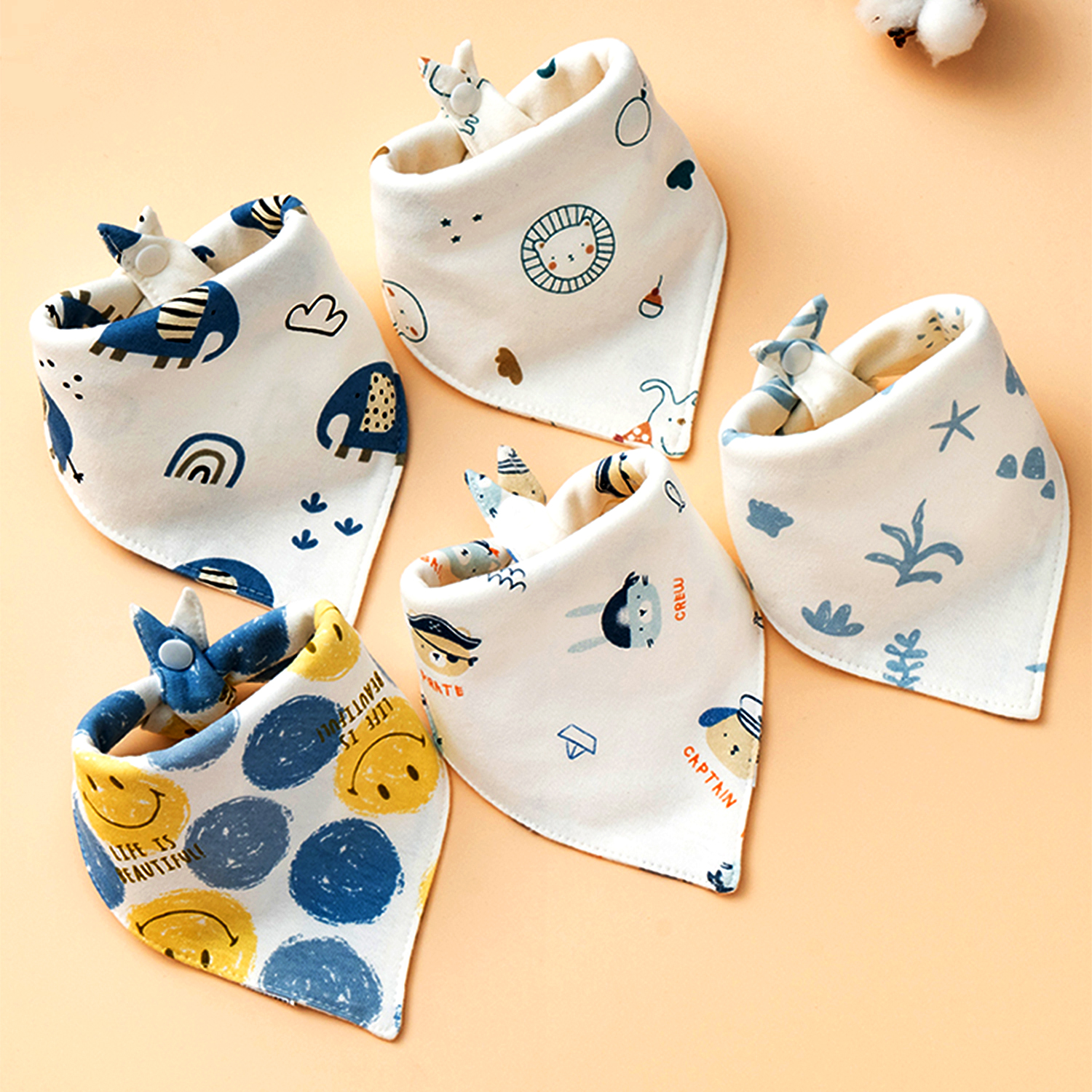 8-Pack Bandana Baby Drool Bibs Drooling and Teething Gift Set For Girls Jewel Set-image-460063751