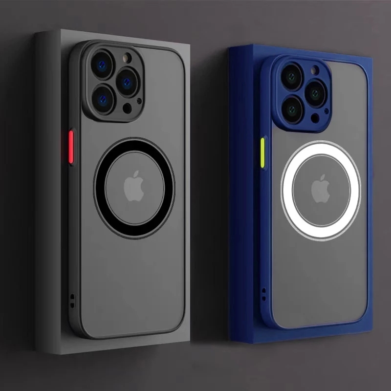 

Luxury cases Armor Matte Magnetic for Magsafe Wireless Charge Case IPhone 14 13 11 12 Pro Max Plus Mini X XR XS 7 8 plus Shockproof Cover samsung s22 s23 plus ultra