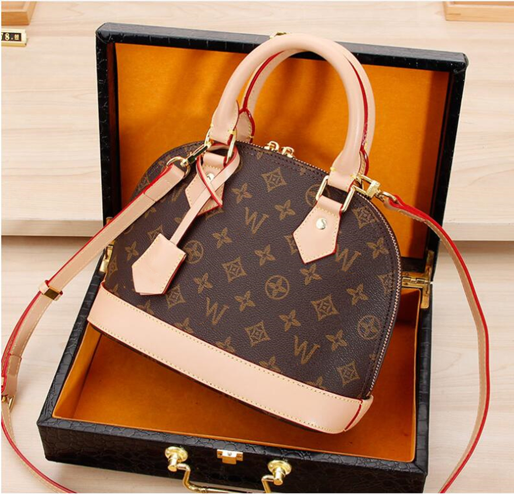 

designer bag womens Leather Messenger Shopping alma bb shell Shoulder Bags Cross body Handbags Purse Crossbody bags the tote bag with dust bag, Brown grid