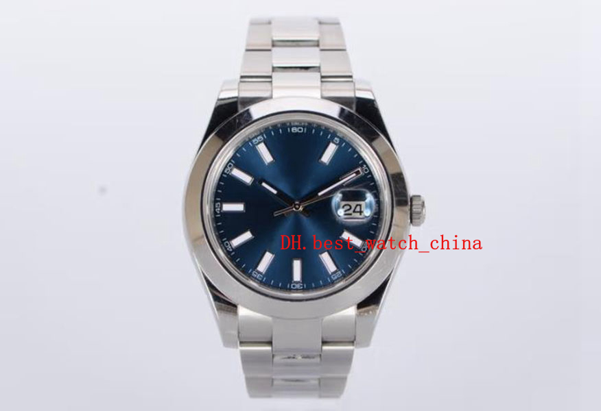 

2022 watch Asia 2813 Sport 116300 41 diameter fine steel blue noodle engraved calendar display automatic mechanical men sapphire date just a Christmas gift