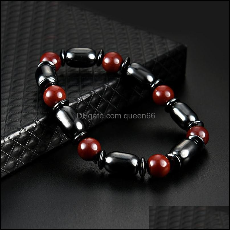 

Beaded Strands Fashion Black Gallstone Magnetite Bracelet Hematite Health Anti Fatigue Bracelets Bangle For Women Jewelry Gift Drop D Otyt2