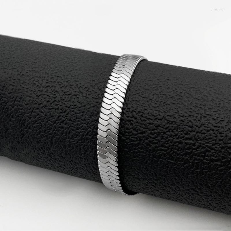 

Link Bracelets Fashion Titanium Steel Blade Bracelet Men And Women Simple Stainless Wild Long Buckle