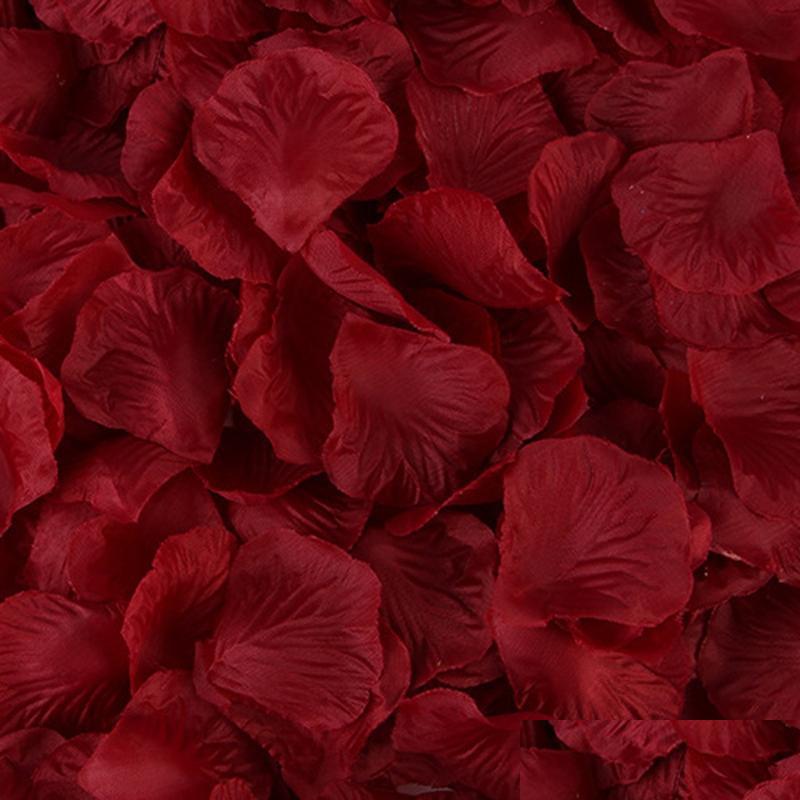 

Wedding Flowers 2000Pcs/20Bag Flower Hand Made 2022 New Rose Petals For Artificial Silk Marriage Decoration Valentine Drop Delivery Dh4W5