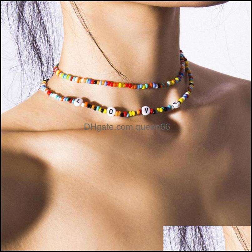 

Chokers Bohemia Handmade Rainbow Beads Candy Shell Personality Mtilayer Satellite Necklace Womens Fashion Jewelry Drop Delivery Neck Otptn