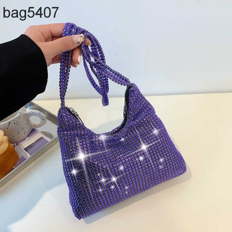 

2023 Fashion Diamond Bag 80% Discount Wholesale and Retail Water Women's Summer New Shiny Shoulder Sense Tote, Pink7