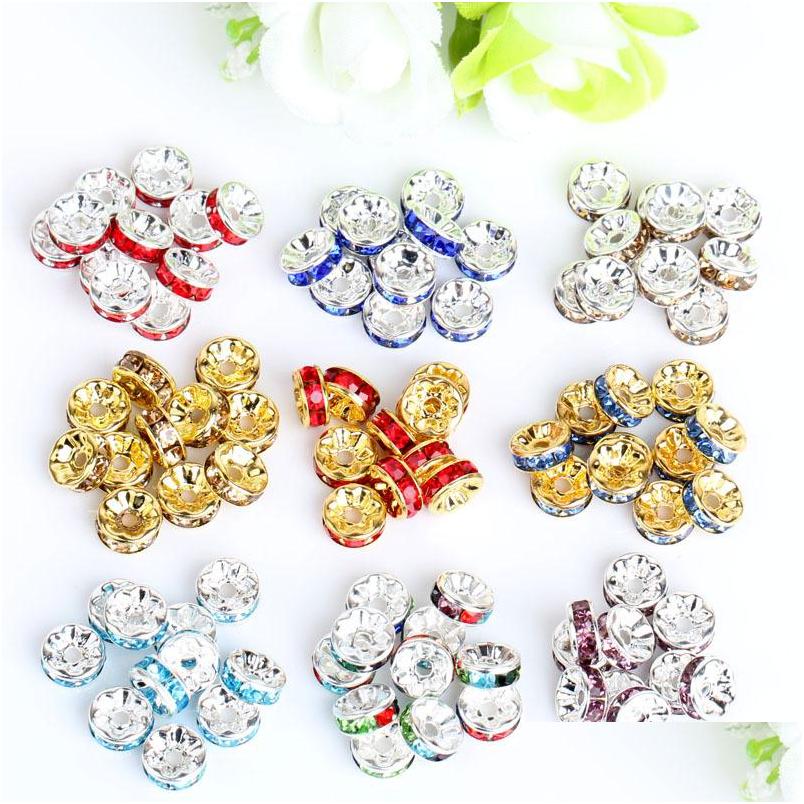 

Crystal Loose Bead European Bracelets Findings Mixed Mticolor Rhinestone Sier Plated Big Hole Zircon Beads Spacer 6Mm 8Mm 10Mm 172 D Dhpvh