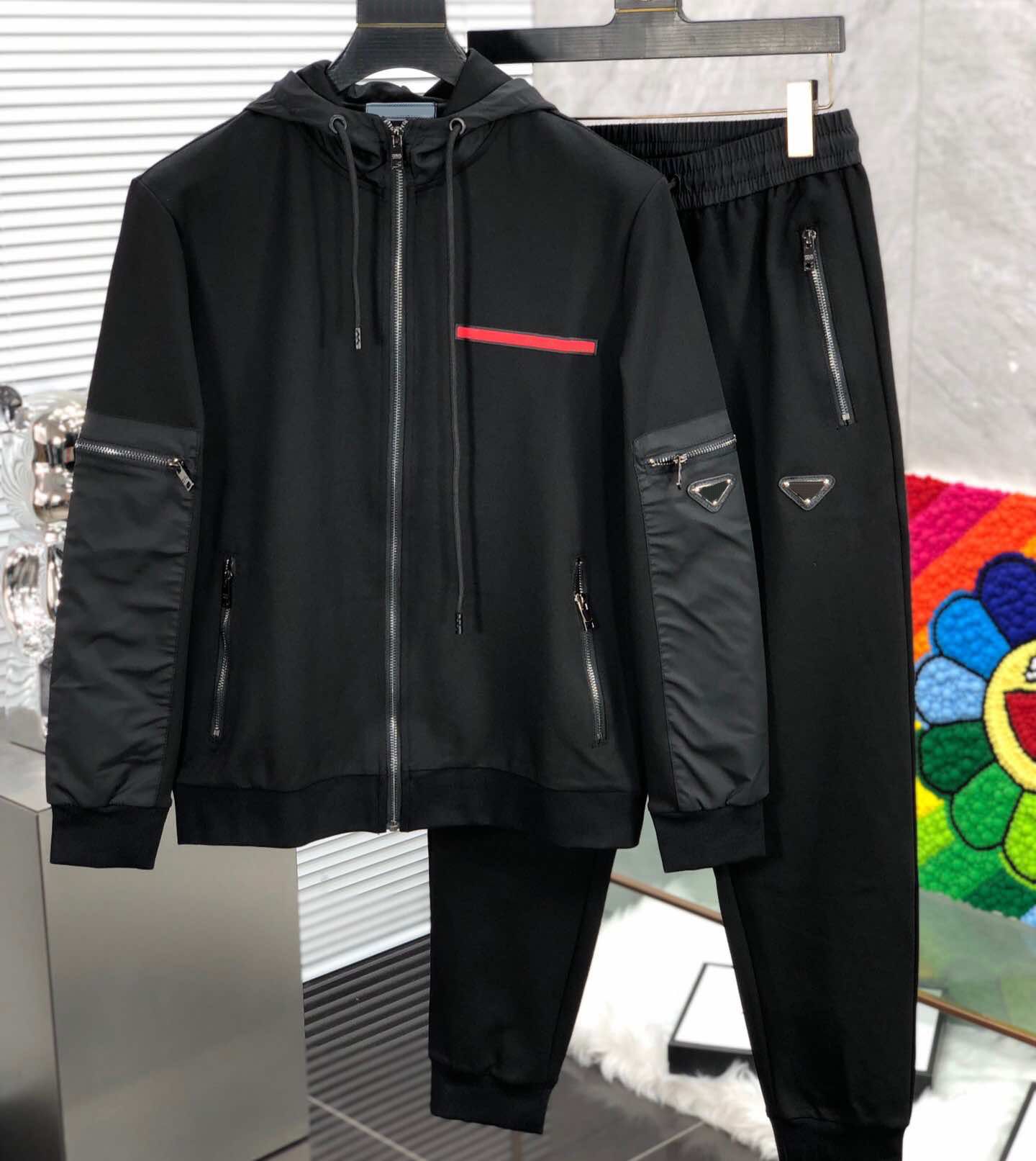 

Designer Tracksuits 2023 Spring Mens Womens Casual Sports Suit Fashion Matching Letter Embroidery Inverted Triangle Running Tracksuit Top -3XL, White