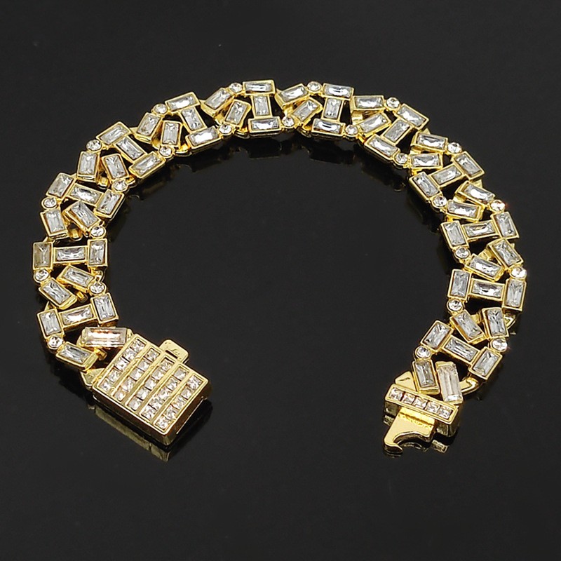 jewelry wwjd bracelet designer woman love bangle westwood luxury channel bracelet women hand chains 13mm wide prismatic full diamond hip hop Cuba-image-829609212