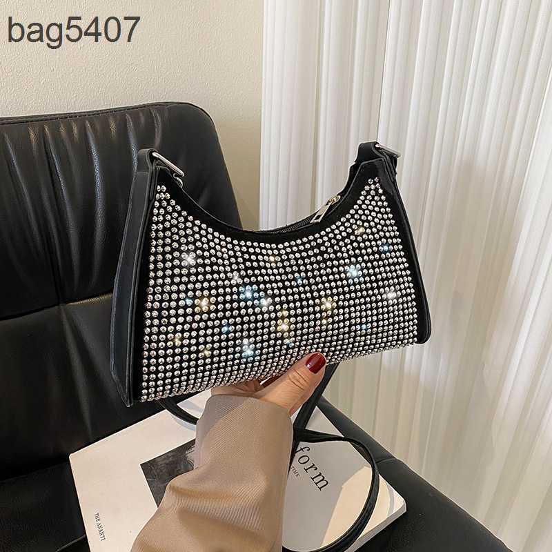 

2023 Fashion Diamond Bag 80% Discount Wholesale and Retail Net Red Underarm Women's New Trend Leisure Shoulder Small, White8