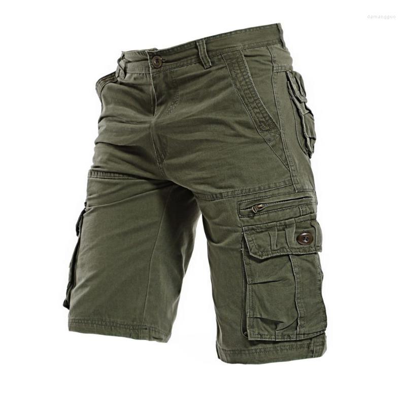

Men's Shorts Men Cargo Casual Loose Short Pants Camouflage Military Summer Style Knee Length Plus Size Men's, Black