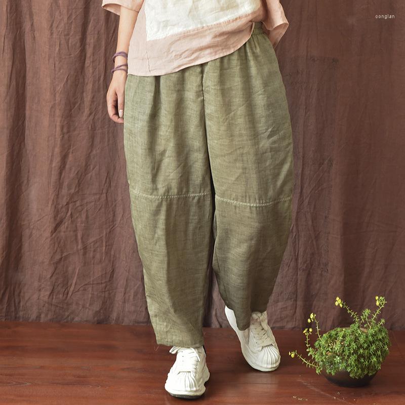 

Women's Pants Black Women Linen Trousers Summer 2022 Loose Harem High Waist Solid Pocket Pant Casual Pantalon Female Sweatpants