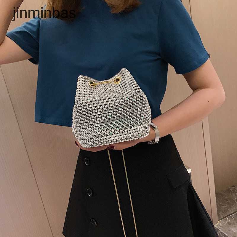 

Design Diamond Bag 70% Discount Wholesale and Retail Summer Women New Fashion Inlaid Cross Body South Korean Version Wild Network Red Same Bucket Chain, Black