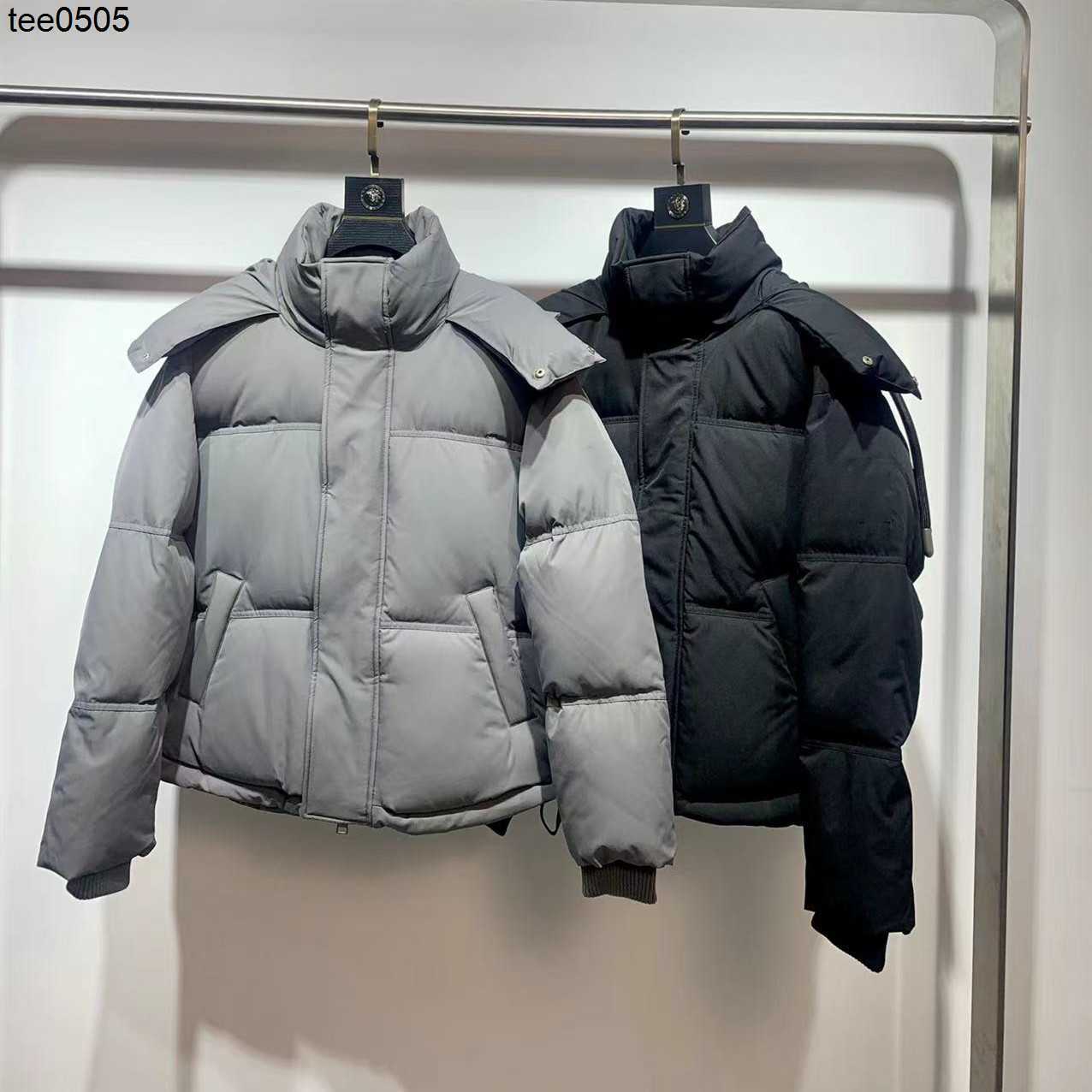 

Designer amis down jacket 22 new Black winter fashion brand hooded heavy coat men's and women's duck down bread jacket Size xl