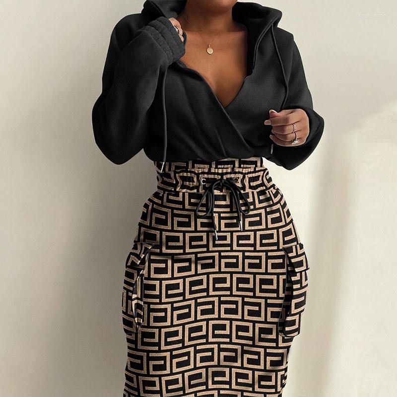 

Casual Dresses Women Long Sleeve Hooded Drawstring Waist Pocket Dress Autumn Winter Ladies Patchwork Pencil Girls Tunic Vestidos, White