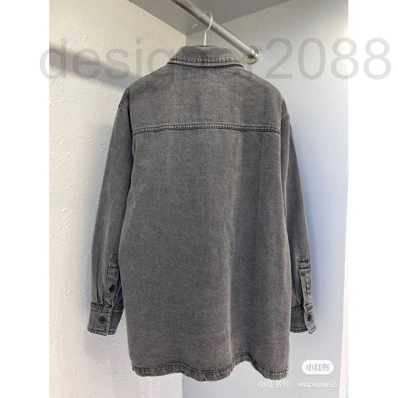 

Men's Jackets designer P22 Autumn and winter new casual triangle loose skinny denim coat 49Y7, Beige