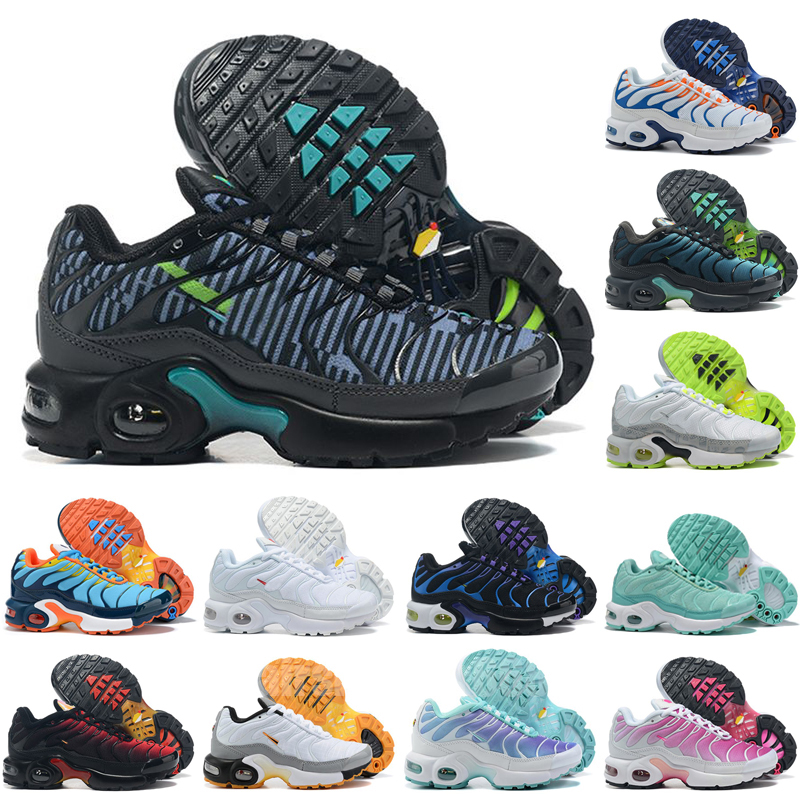 

TN Kids Running Shoes tn Soft Sports Chaussures Boys Girls Tns Plus Sneakers Youth requin Trainers Size 24-35, Color 20