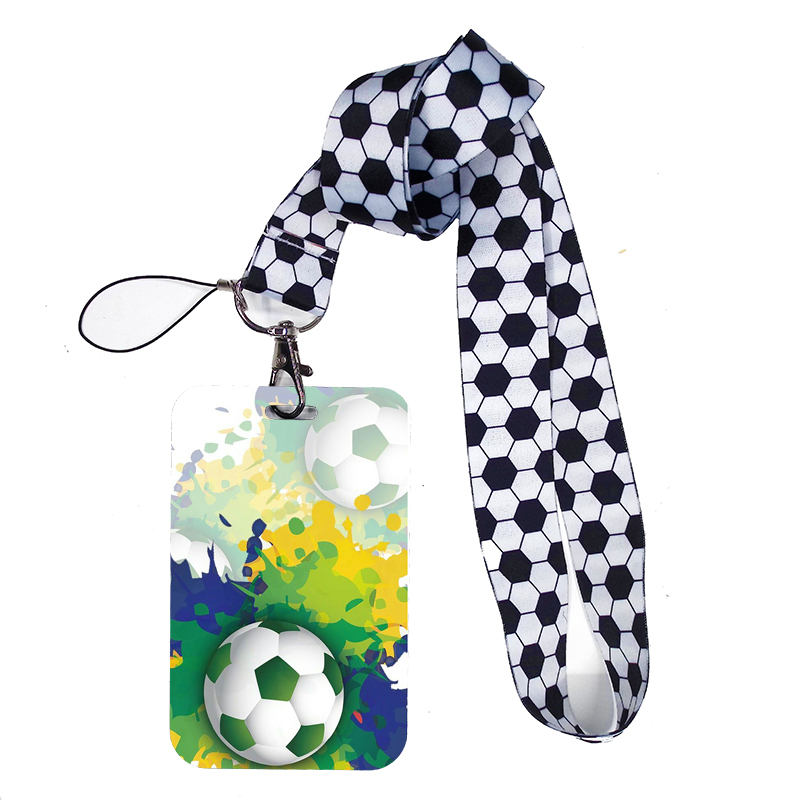 

Football Series Sports Wholesale Certificate Clip Key Neck Strap Card ID Badge Holder Key Chain Key Holder Accessories