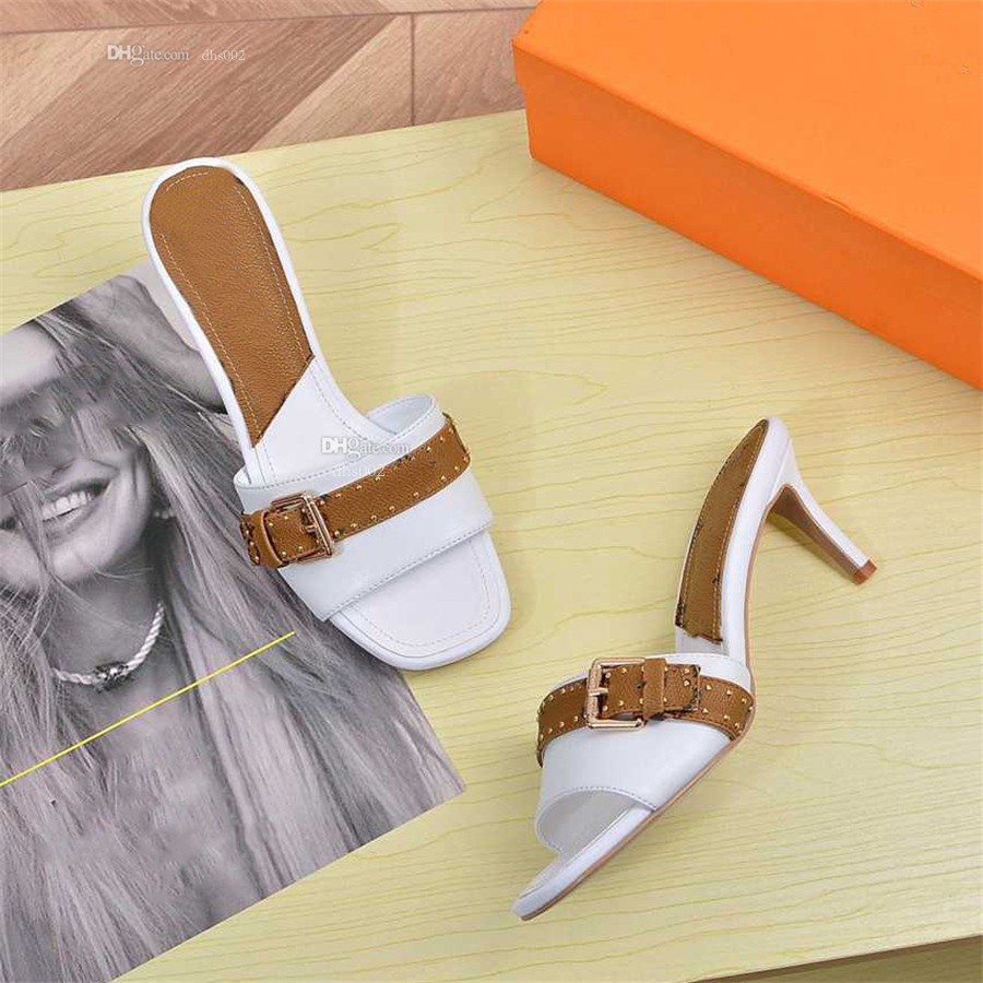 

Luxury Designer woman Heels Sandals Louiseity Leather Women Slide Sandal Platform Slipper Chunky Heel height Shoes Embossed Flip Flops Viutonity SDGXCD