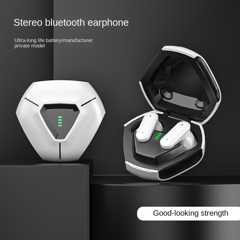 

YEZHOU Bluetooth 5.0 earphone Active Noise Reduction in-Ear noise cancel Wireless Headset Ultra-Long Life Battery Bluetooth mini Headphone, White