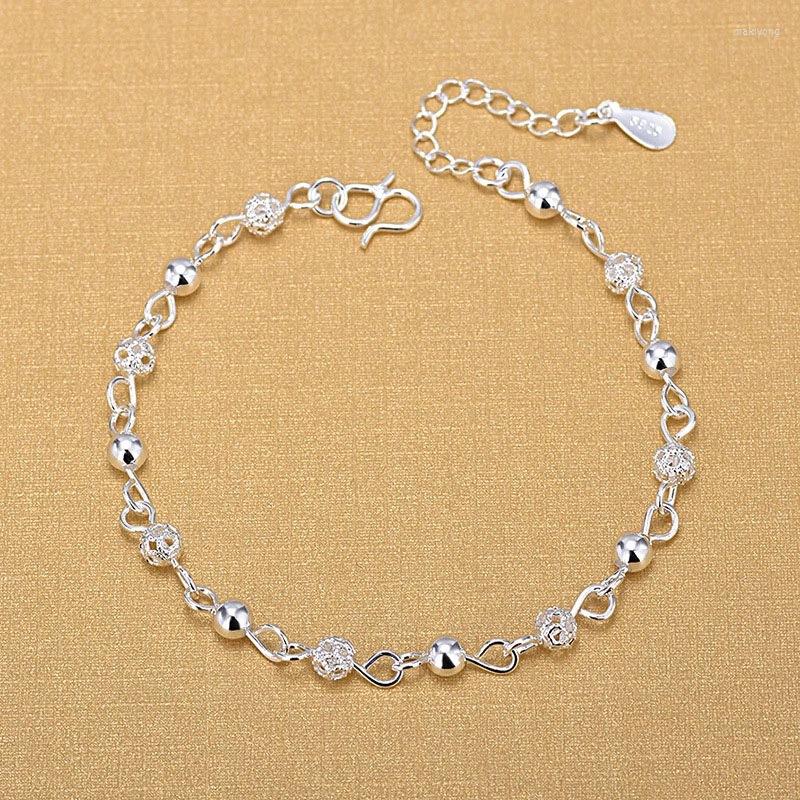 

Link Bracelets Hollow Out Ball Charm For Women Fashion Luxury Jewelry Gift Elastic Popcorn Chain Adjustable Bracelet 2022