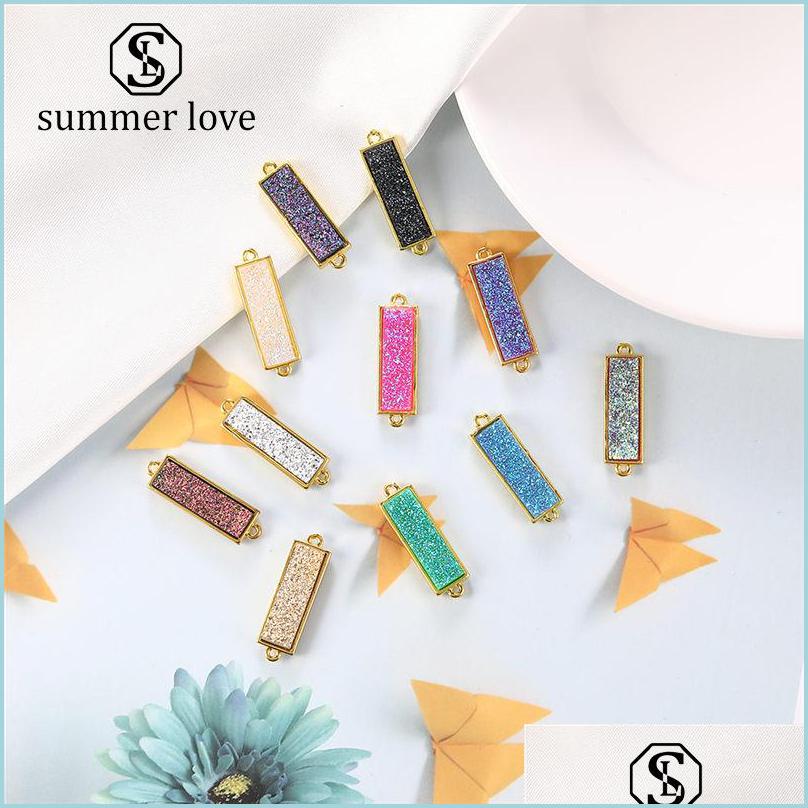

Charms Fashion Crystal Druzy Resin Stone Pendant For Bracelet Bangle Necklace Gold Cute Colorf Diy Charm Jewelry Accessories Drop De Dhugm