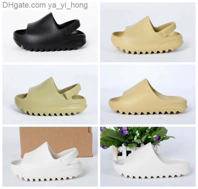 

2022 popular Infant slides big Baby Slide summer solid Slipper kids shoes Clog sandal acoustic eva Black Grey Slippers boys girls Tainers yayihong, Shoes box