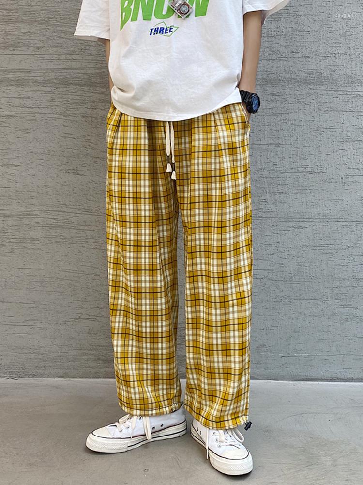 

Women's Pants LEGIBLE Plaid Women Trousers Streetwear Woman Harem Ladies Causal, Black