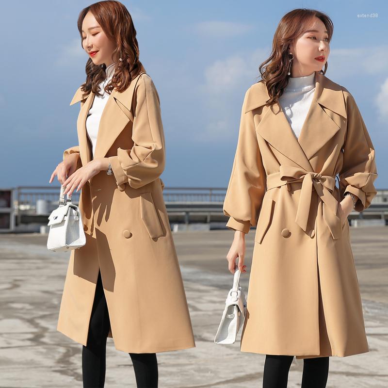

Women's Trench Coats 2022 Spring And Autumn Ladies Fashion Temperament Slim Slimming Wild Windbreaker Jacket