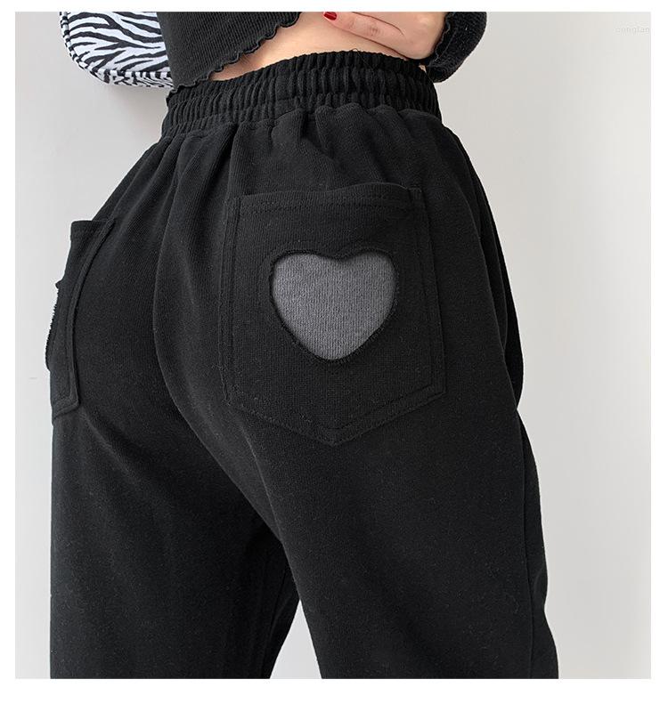 

Women' Pants Women Korean Harajuku Heart Joggers Sports Spring 2022 Fashion Cotton Jogging Sweatpants Track Casual Trousers Y2k, White