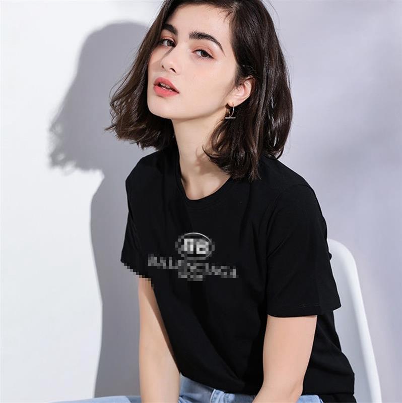 

France paris Fashion cotton blend T Shirts Mens women Clothing funny letter Printing patchwork color Casual jumper Balancaiga Graphic sleeves Dress Tee Top jersey, R6