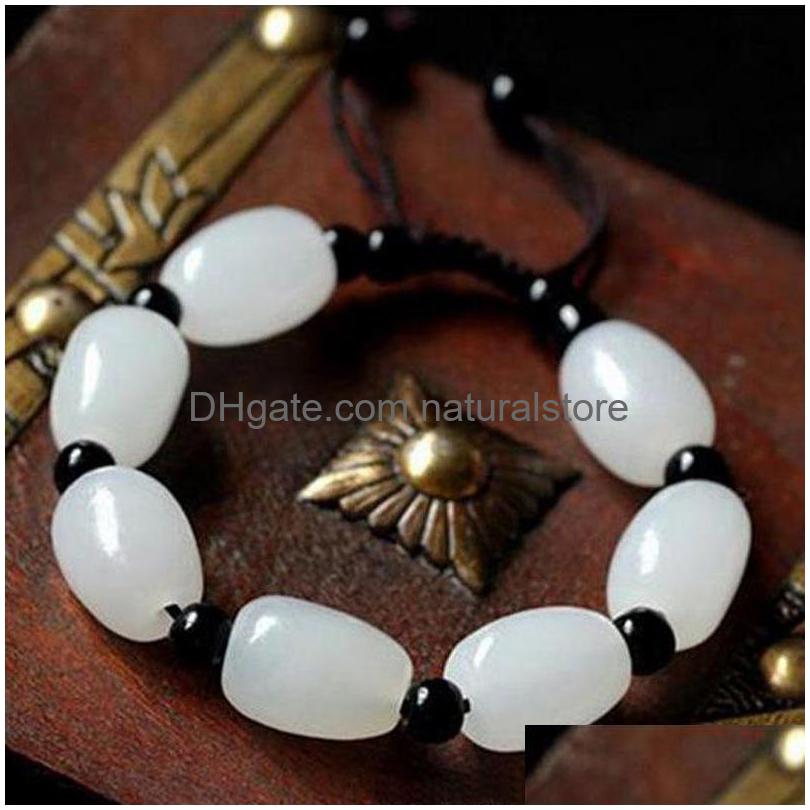 

Beaded New Natural Afghanistan White Jade Hand Catenary Chain Wholesale Made In China Factory Direct Sales Drop Delivery Jewelry Brac Dhb7Q