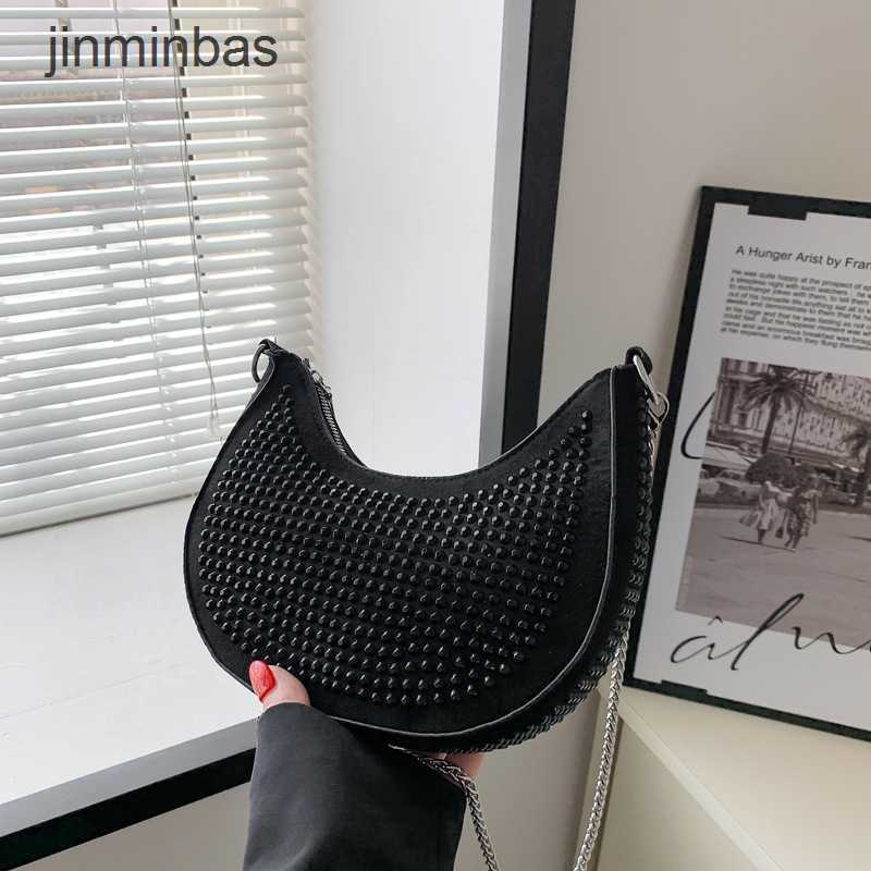 

2023 New Drill Bag 80% Discount Wholesale and Retail Summer Niche Dign Fashion Women's Rhintone Personality Chain Msenger Shoulder Armpit, Color