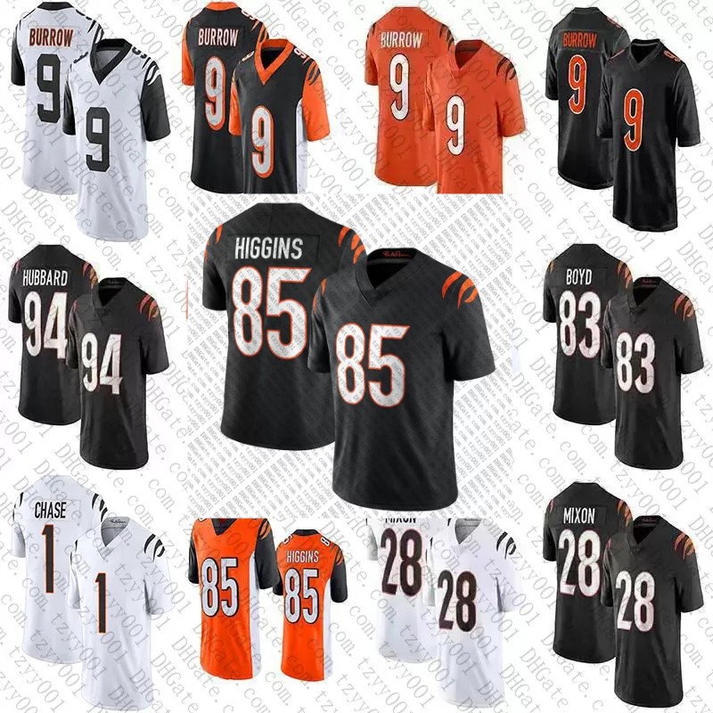 

Joe Burrow JaMarr Custom Football JerseyChase Evan McPherson Tee Higgins 28 Mixon Sam Hubbard Trey Hendrickson Jessie Bates III Tyler Boyd Logan Wilson Hayden Hurst, Mens4