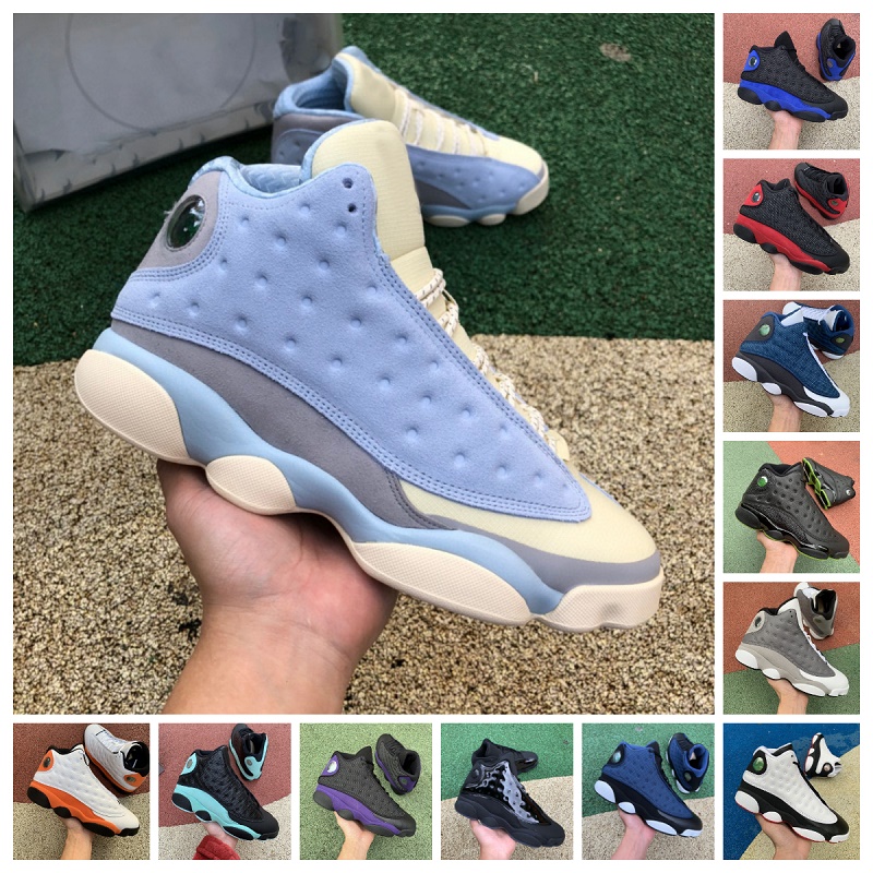 

13 13s Retro SoleFly Basketball Shoes Mens Starfish French Blue Court Purple Hyper Royal Bred Gym Red Flint Grey Black Cat University Playoffs Sport Sneakers, H009