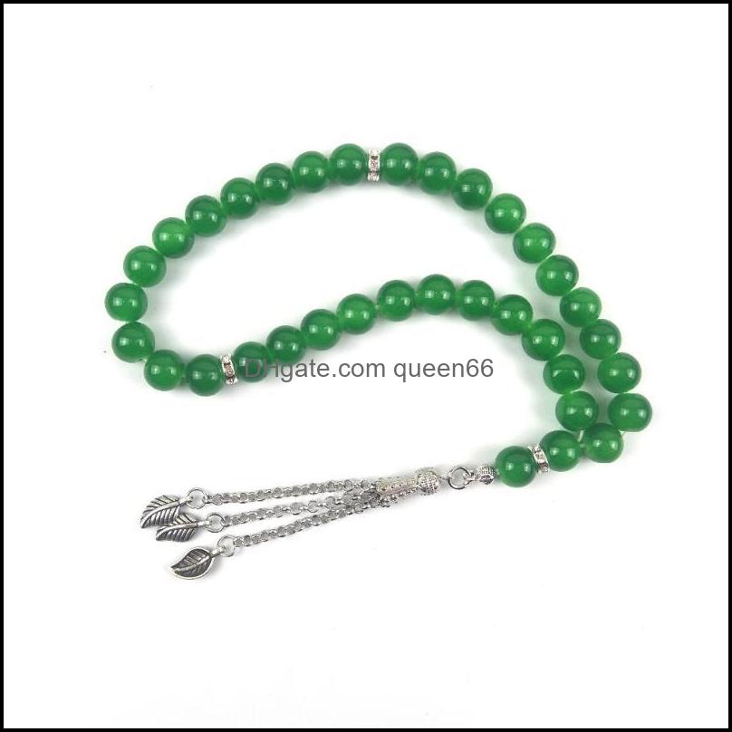 

Beaded Strands Tesbih Black Green 33Pcs Tasbih Crystal Glass Beads 10Pcs/Bag Prayer For Wedding Gift 1Pc Drop Delivery Jewelry Bracel Ot2Ax