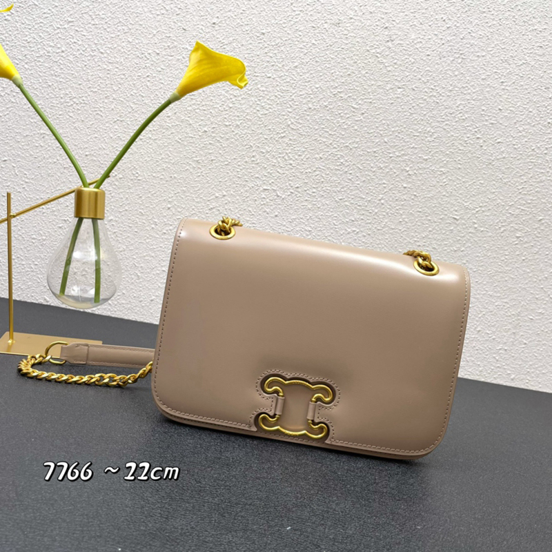 

7A Designer Triomph bag CC Buckle BOX Butterfly Tofu bag Cow Leather Chain Ladies Shoulder Handbags crossbody fashion luxury Vintage New 2022, #2 size:22x16.5x7cm